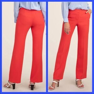 TRINA TURK RED KICK FLARE DANNO PANT 0